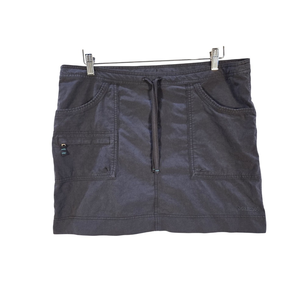 Marmot Skort Women 12 Gray Cargo Hiking Outdoor Utility Gorpcore Adventure